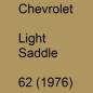 Preview: Chevrolet, Light Saddle, 62 (1976).